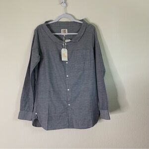 A shirt thing Womens Vitto 100% cotton boat neck long sleeve shirt L NWT
